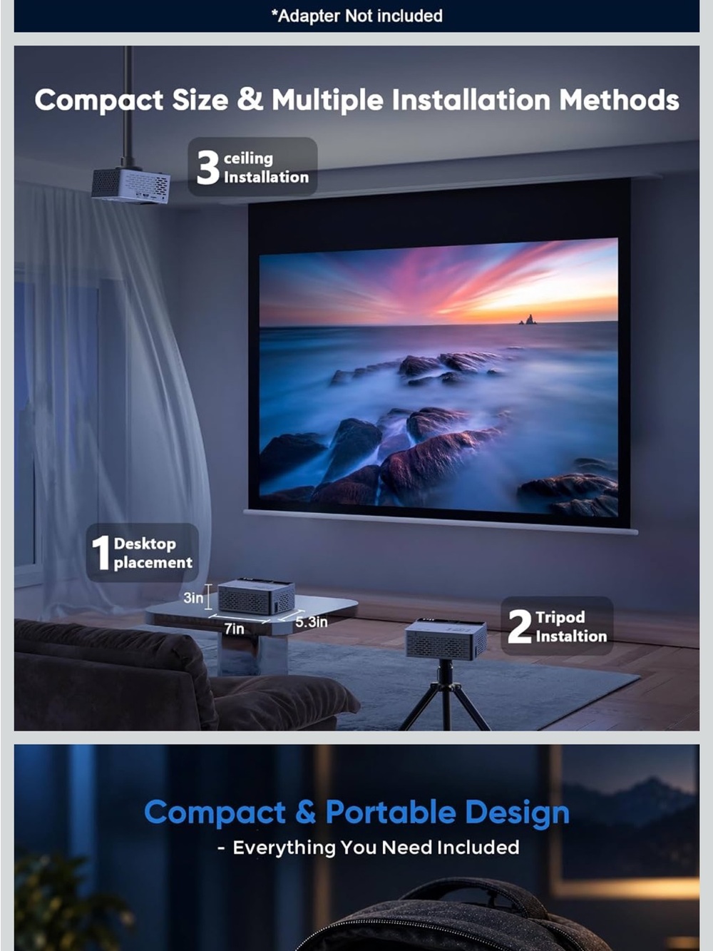 Portable Mini Projector - Brand - Picture 7 of 7